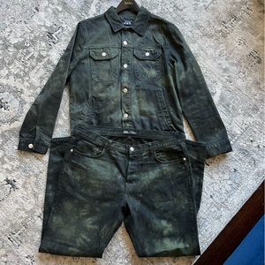 Zara Mens Tie Dye Jean Set